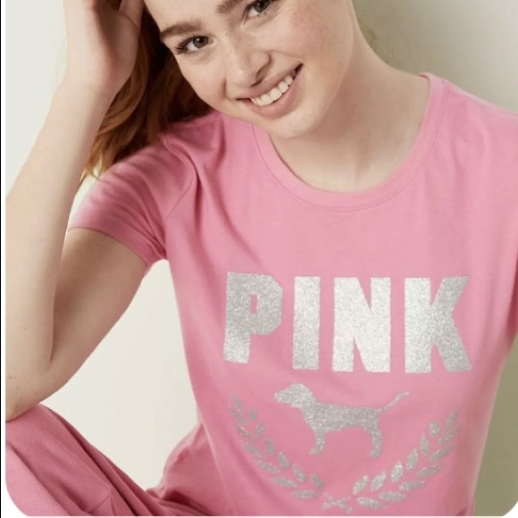 Victoria Secret Pink L,XL,XXL Bling Short Sleeved Campus
Tee New VS NWT 😍😎🤩 - Picture 3 of 13